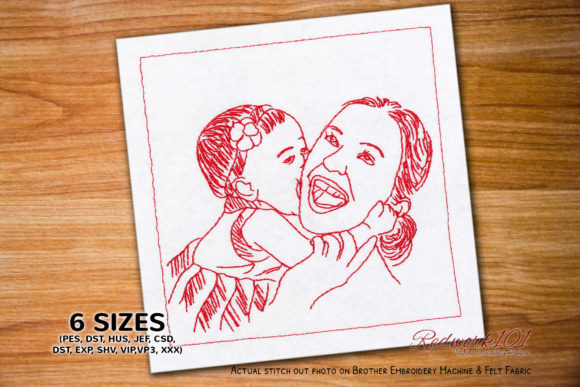 Baby Kissing Mom Embroidery Design Review
