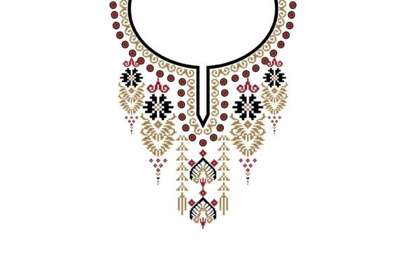 Beautiful Neckline Embroidery Pattern Review