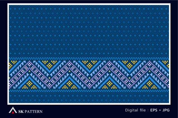 Blue Pixel Ethnic Pattern Embroidery Review