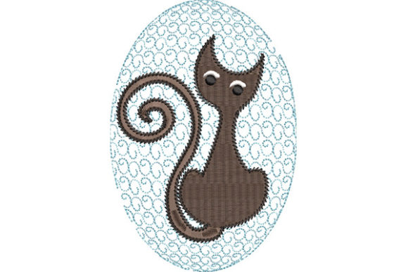 Cat in Oval Background Review