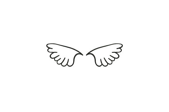 Cupid Wings Line Art Review for Boutique Apparel